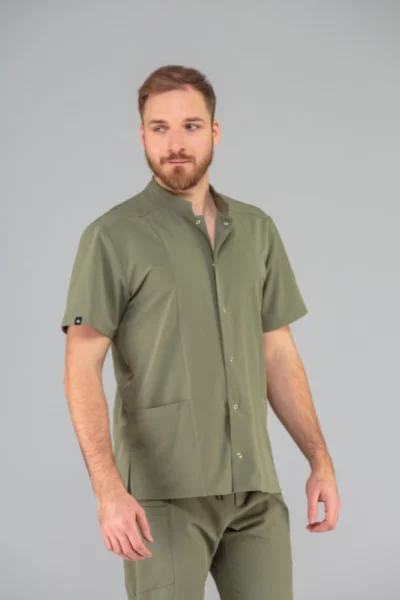 Ben-medicinska-muska-bluza-kratki-rukav-kaki