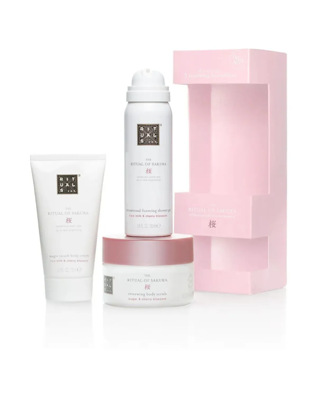 Rituals of Sakura 24 Mini Trial Set – gel za tuširanje, krema i piling za tijelo